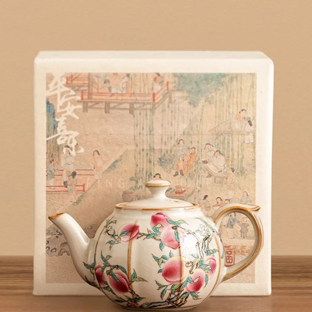 Théière artisanale japonaise rose