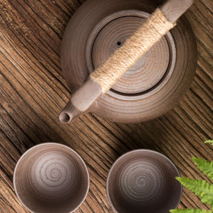 Théière en céramique artisanale style japonais