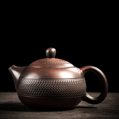 Théière artisanale en poterie violette de Jianshui pour Gong Fu Cha