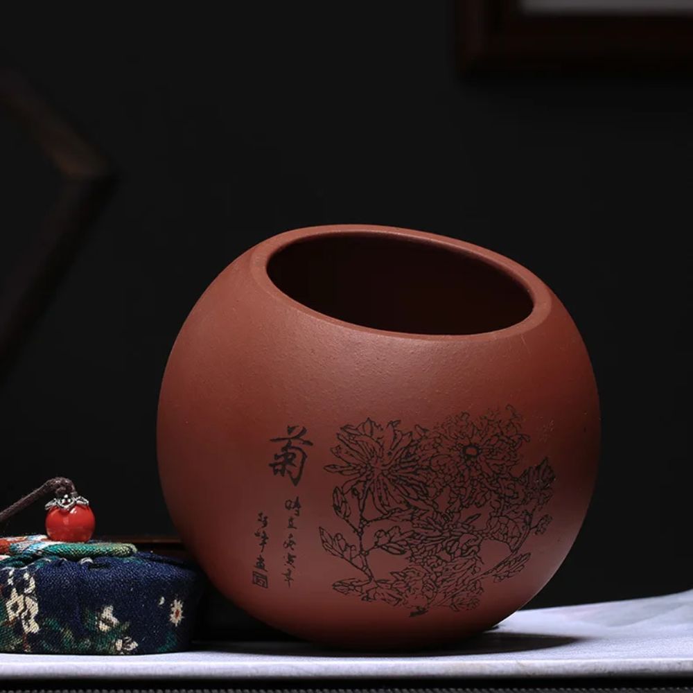 Boîte à thé en argile pot hermétique en terre