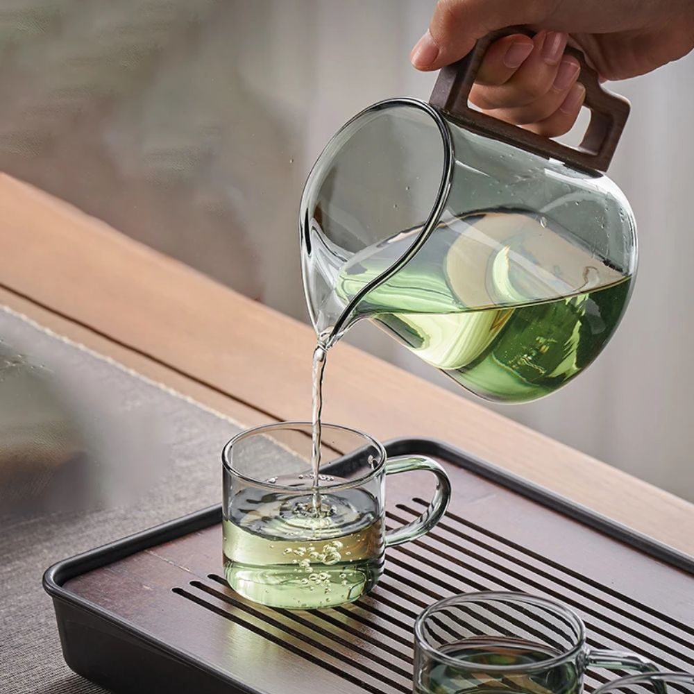 Théière en verre épais avec filtre Service Kung Fu
