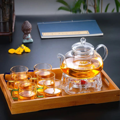 Théière en verre borosilicate avec filtre