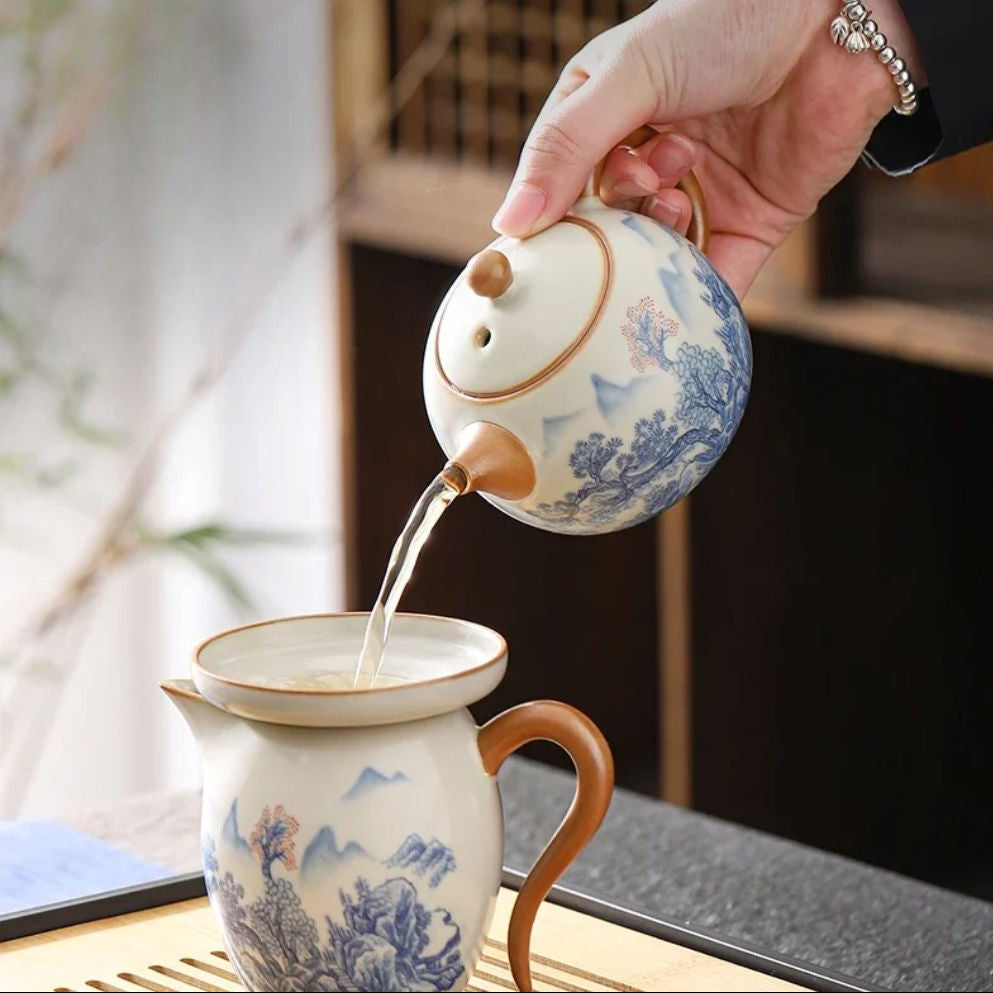 Théière en céramique Ru Kiln style chinois Xishi