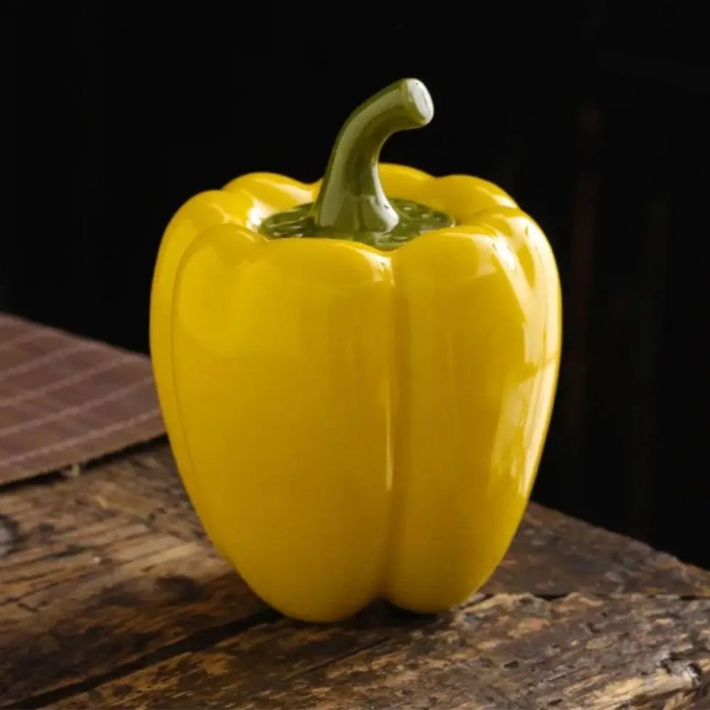 Boîte à thé en céramique forme piment ou fraise