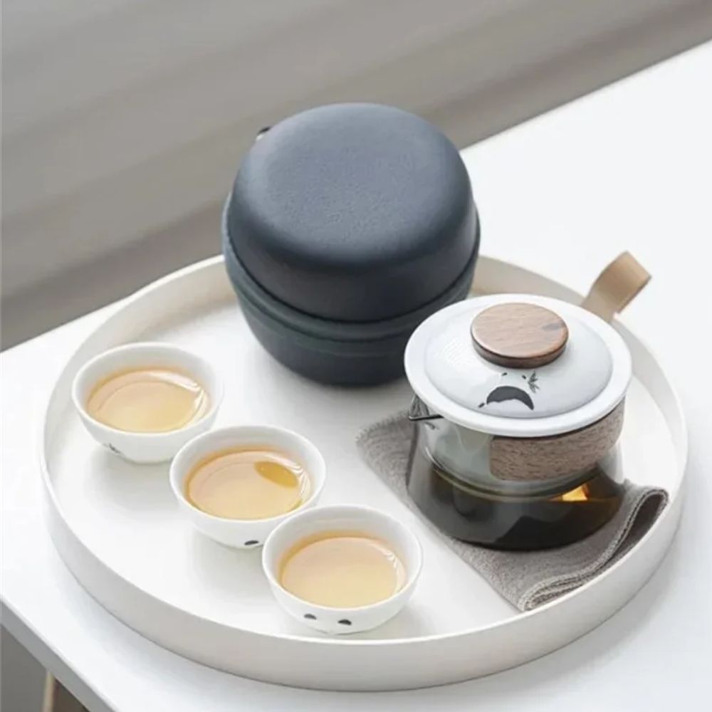 Service à thé de voyage avec pochette nomade