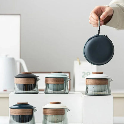 Service à thé de voyage avec pochette nomade