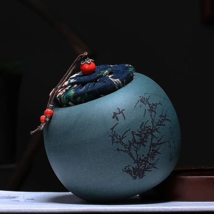 Boîte à thé en argile pot hermétique en terre