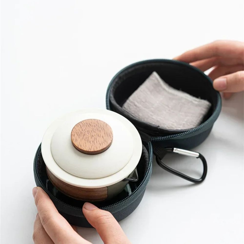 Service à thé de voyage avec pochette nomade