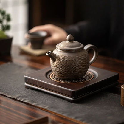 Théière japonaise en céramique émaillée artisanale