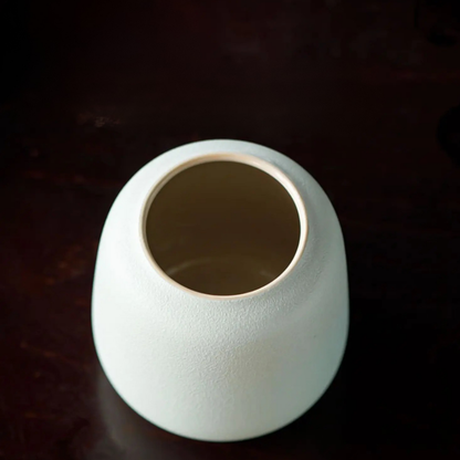 Boîte à thé en céramique avec couvercle bois petit format