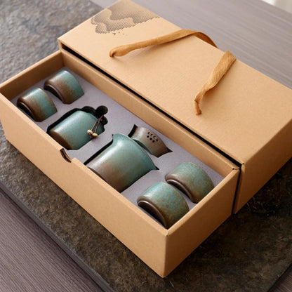 Service à thé céramique émaillée vintage