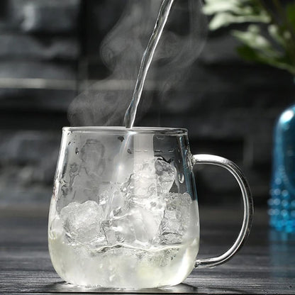 Tasse à thé chinois en verre avec filtre couvercle