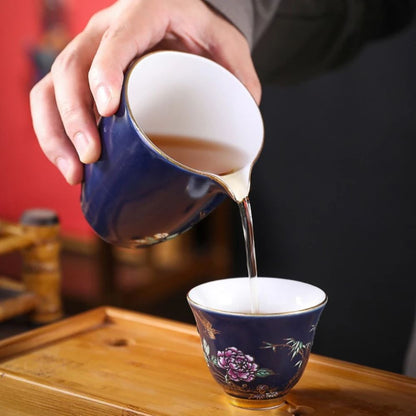 Tasse à thé en céramique dorée Gaiwan