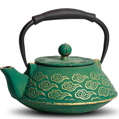 Théière en fonte japonaise émaillée motif nuage