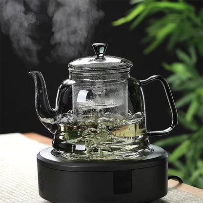 Théière en verre borosilicate avec infuseur