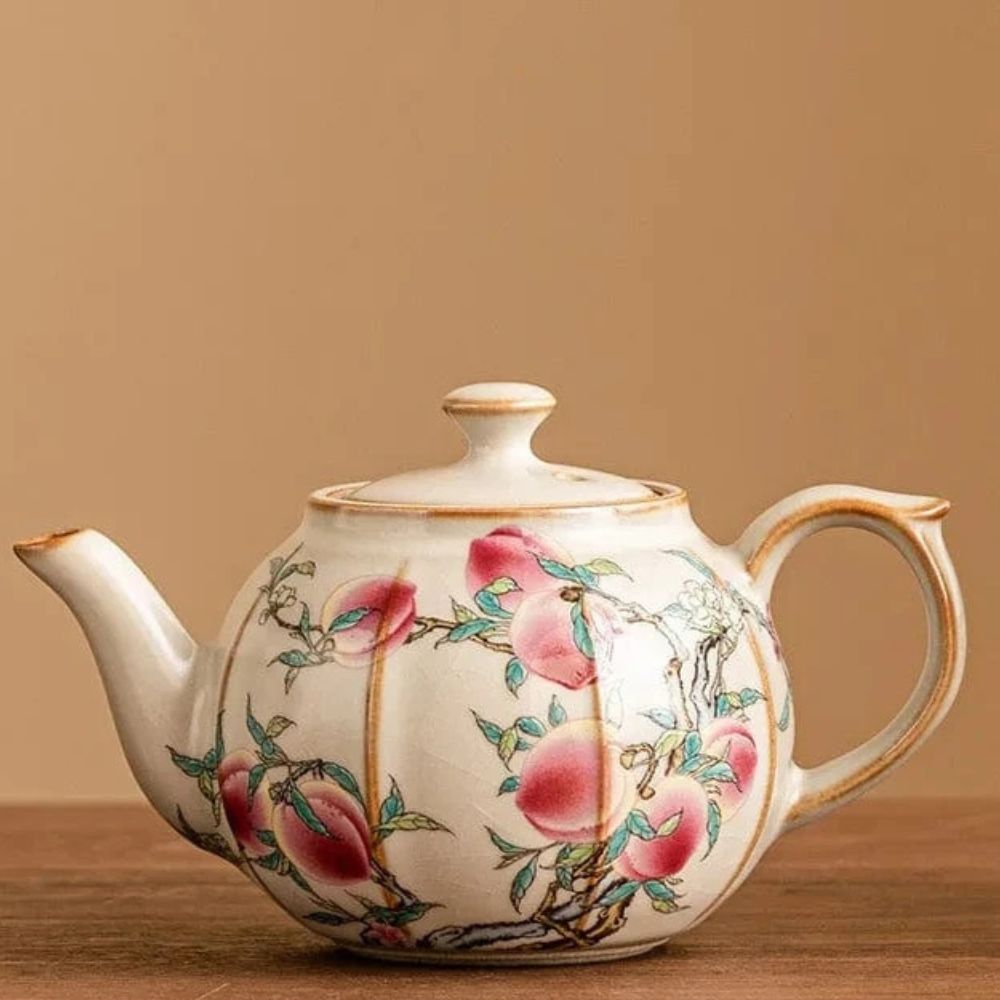 Théière artisanale japonaise rose