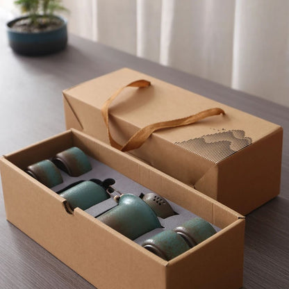 Service à thé céramique émaillée vintage