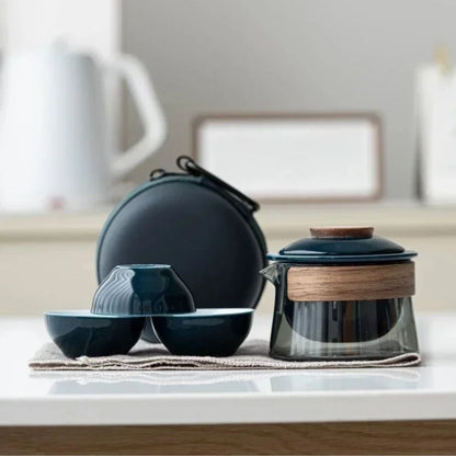 Service à thé de voyage avec pochette nomade