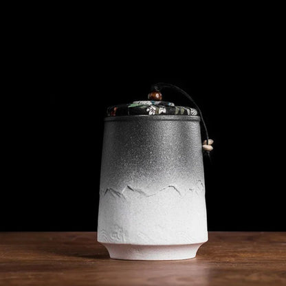 Boîte à thé en céramique vintage étanche artisanale