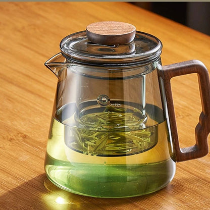 Théière en verre épais avec filtre Service Kung Fu