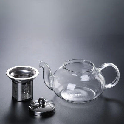 Théière en verre avec infuseur inox résistant à la chaleur
