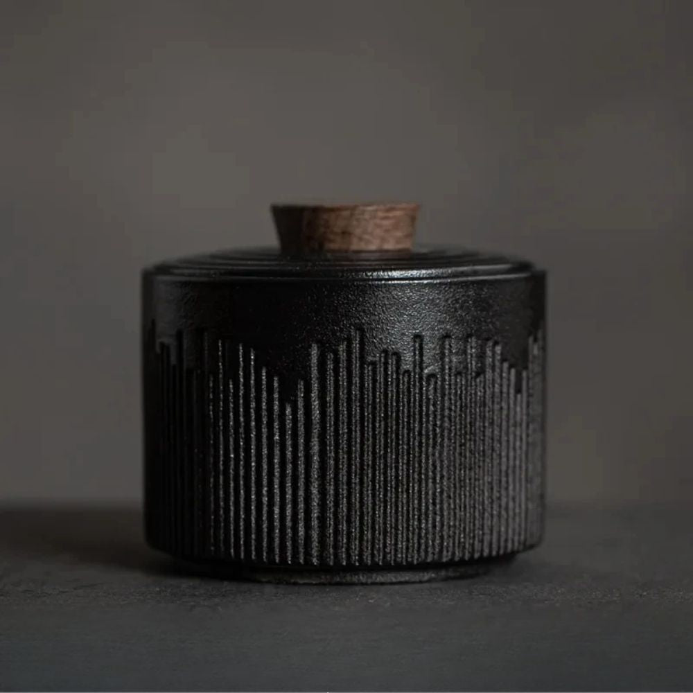 Mini boîte à thé en céramique pot hermétique décoratif
