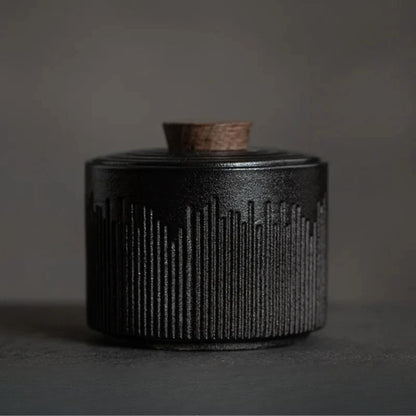 Mini boîte à thé en céramique pot hermétique décoratif