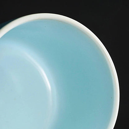 Tasse à thé artisanal vintage avec anse en bois céramique style wabi-sabi