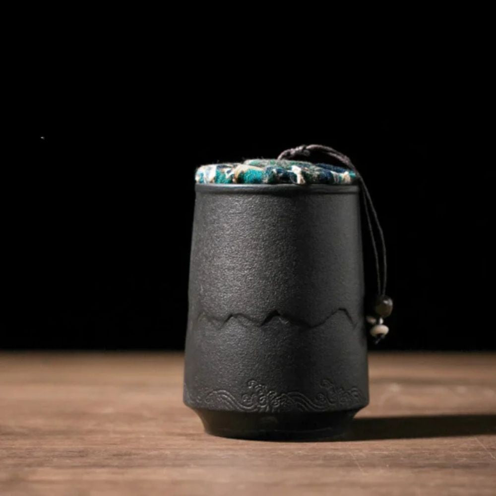 Boîte à thé en céramique vintage étanche artisanale