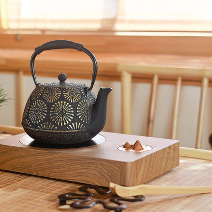 Théière en fonte japonaise motif Sakura émaillée