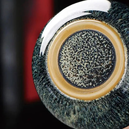 Boîte à thé en céramique texturée bocal hermétique décoratif