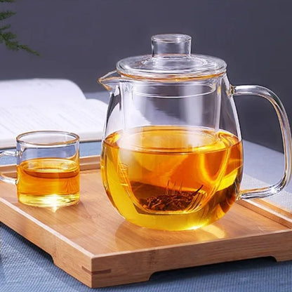 Théière en verre borosilicate