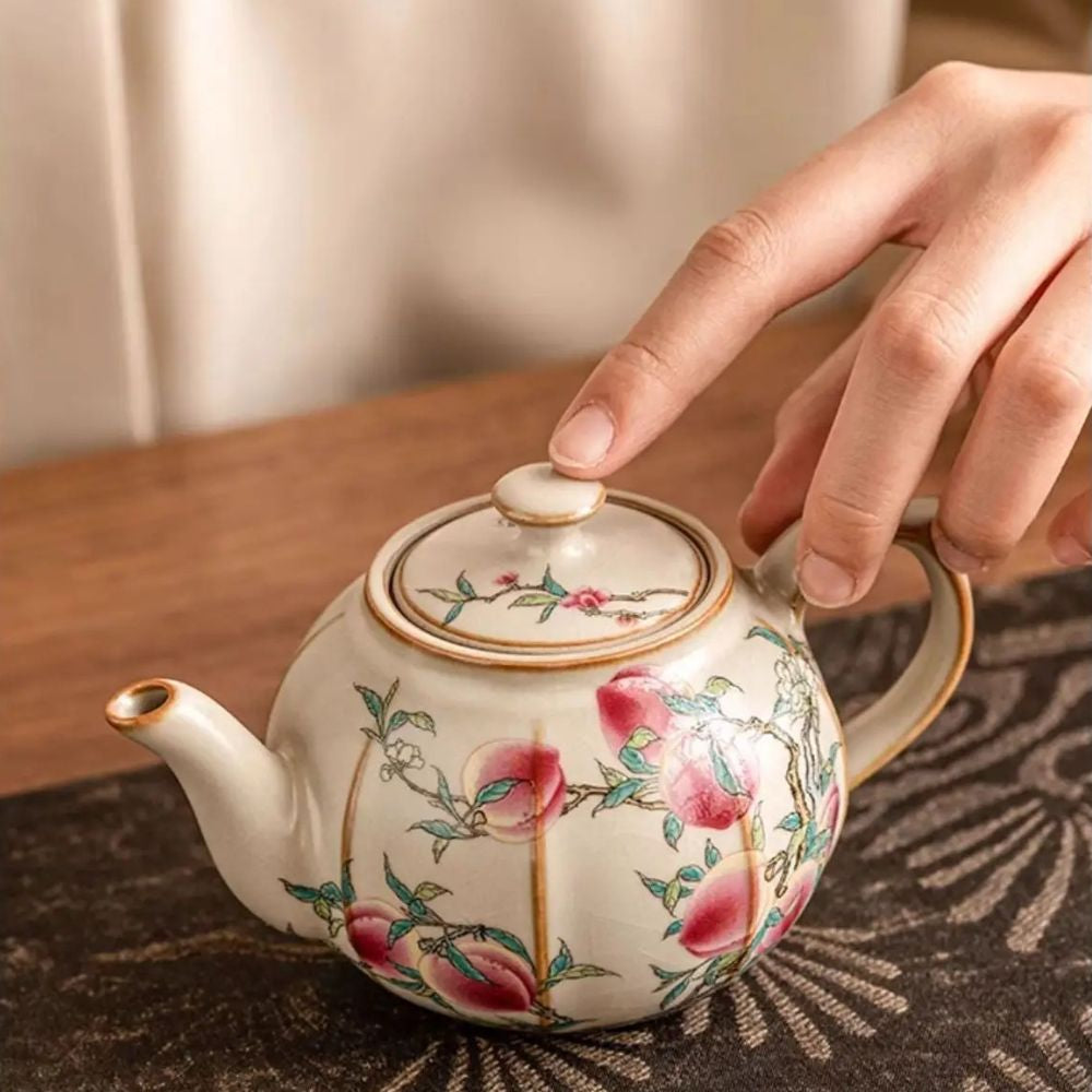 Théière artisanale japonaise rose