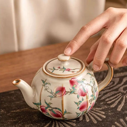 Théière artisanale japonaise rose