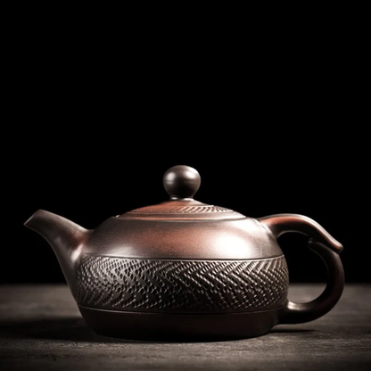 Théière artisanale en poterie violette de Jianshui pour Gong Fu Cha