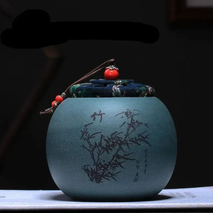 Boîte à thé en argile pot hermétique en terre