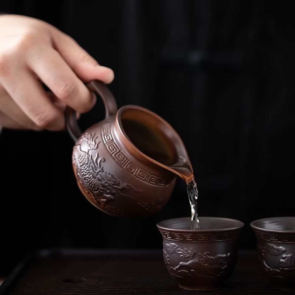 Service à thé Kung Fu en porcelaine émaillée