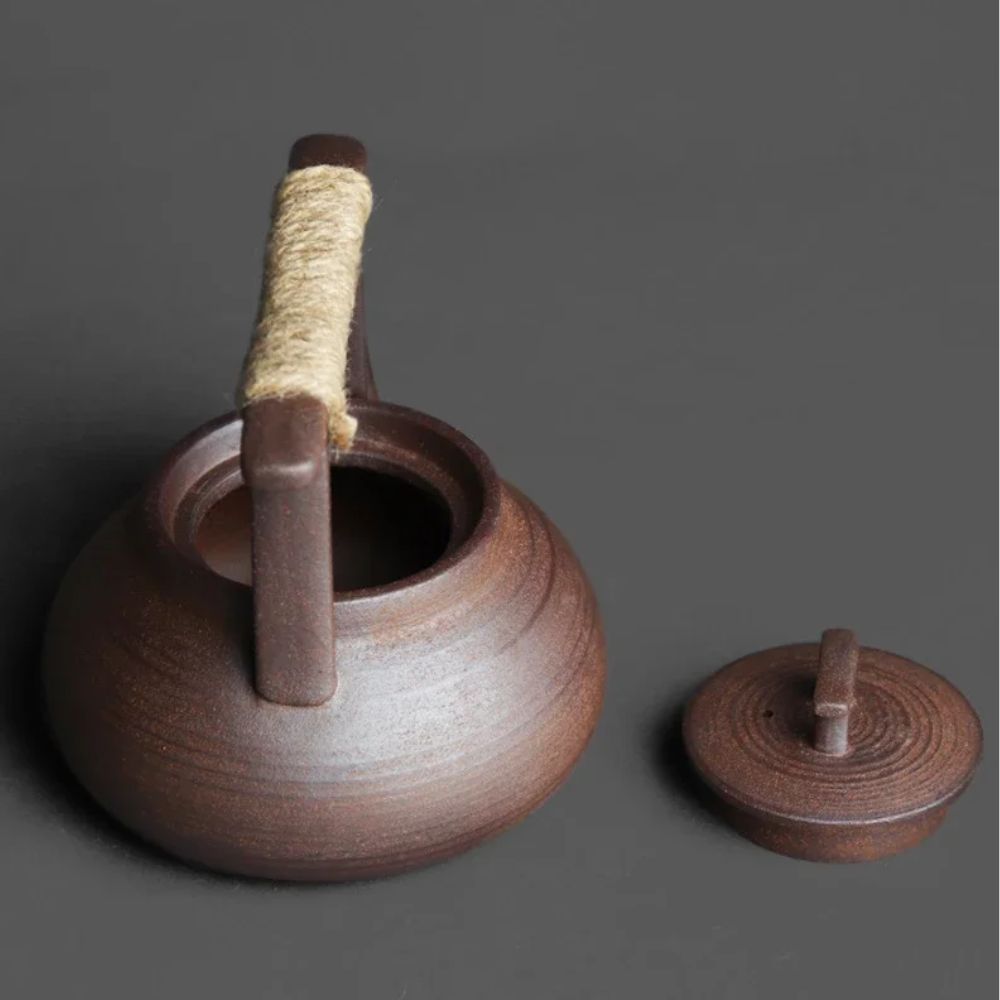 Théière en céramique artisanale style japonais