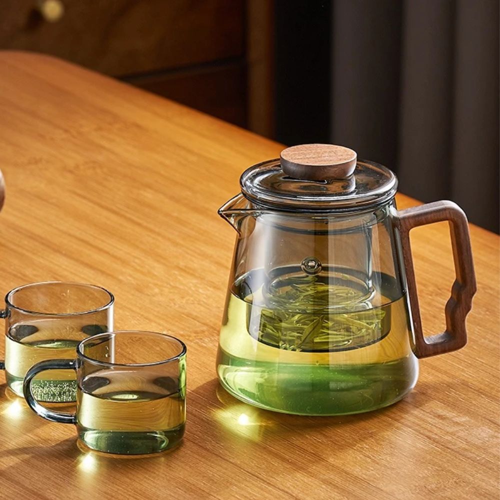 Théière en verre épais avec filtre Service Kung Fu