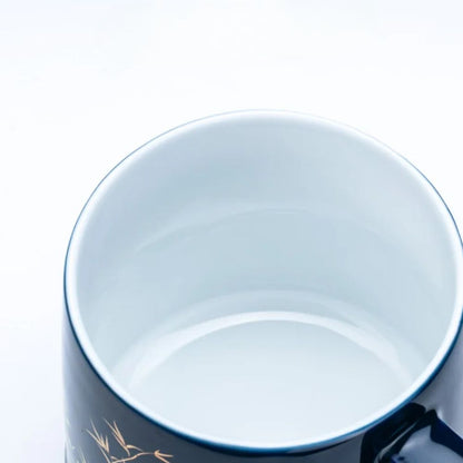 Tasse à thé en céramique avec filtre décor chinois