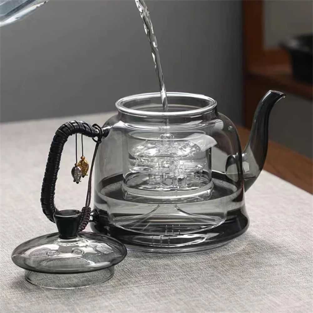Théière en verre borosilicate avec infuseur
