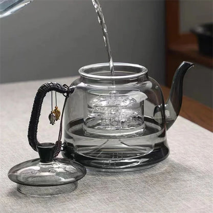Théière en verre borosilicate avec infuseur