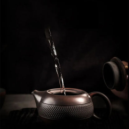 Théière artisanale en poterie violette de Jianshui pour Gong Fu Cha