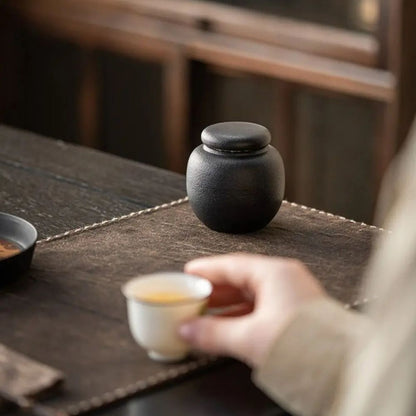 Mini boîte à thé en céramique pot hermétique de voyage