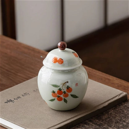 Boîte à thé en argile bocal hermétique fait main