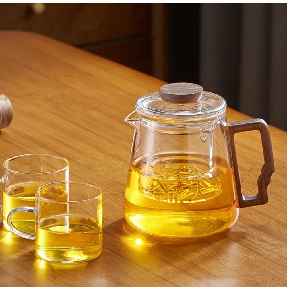 Théière en verre épais avec filtre Service Kung Fu