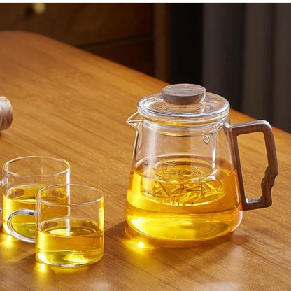 Théière en verre épais avec filtre Service Kung Fu