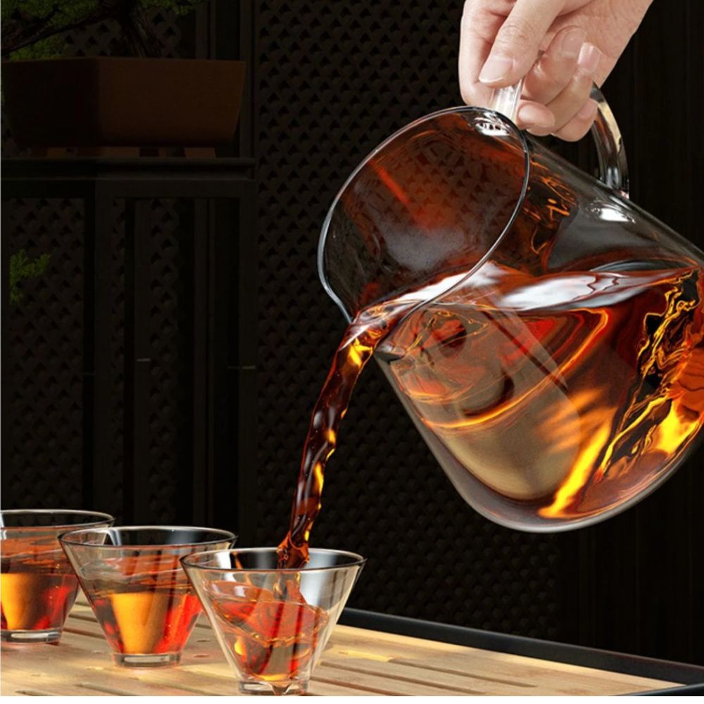 Théière en verre borosilicate avec filtre inox intégré