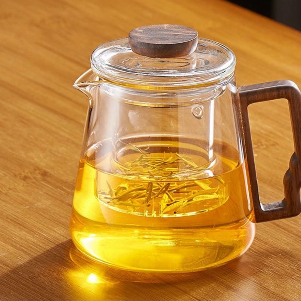 Théière en verre épais avec filtre Service Kung Fu