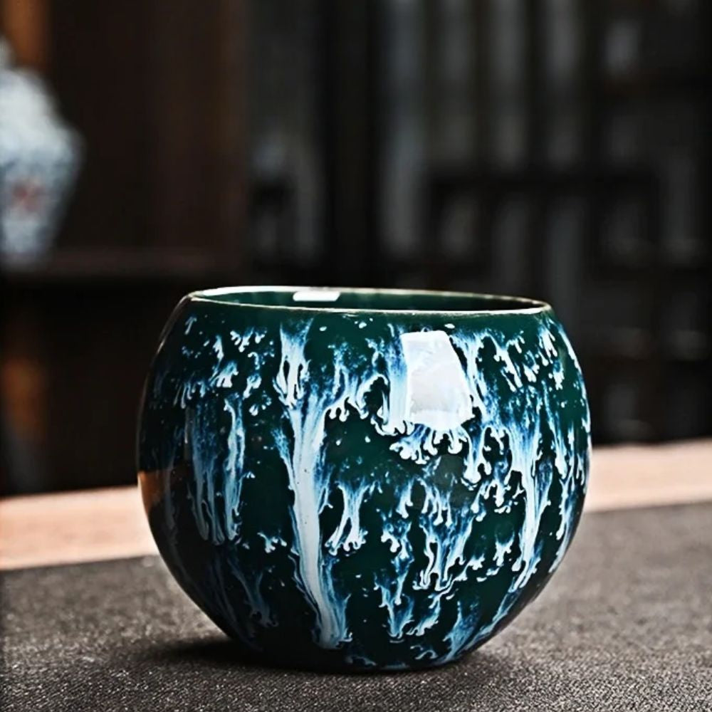 Coffret 5 tasses à thé artisanales en céramique